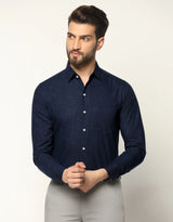 Admiral Blue Space Dyed Super Soft Formal Shirt