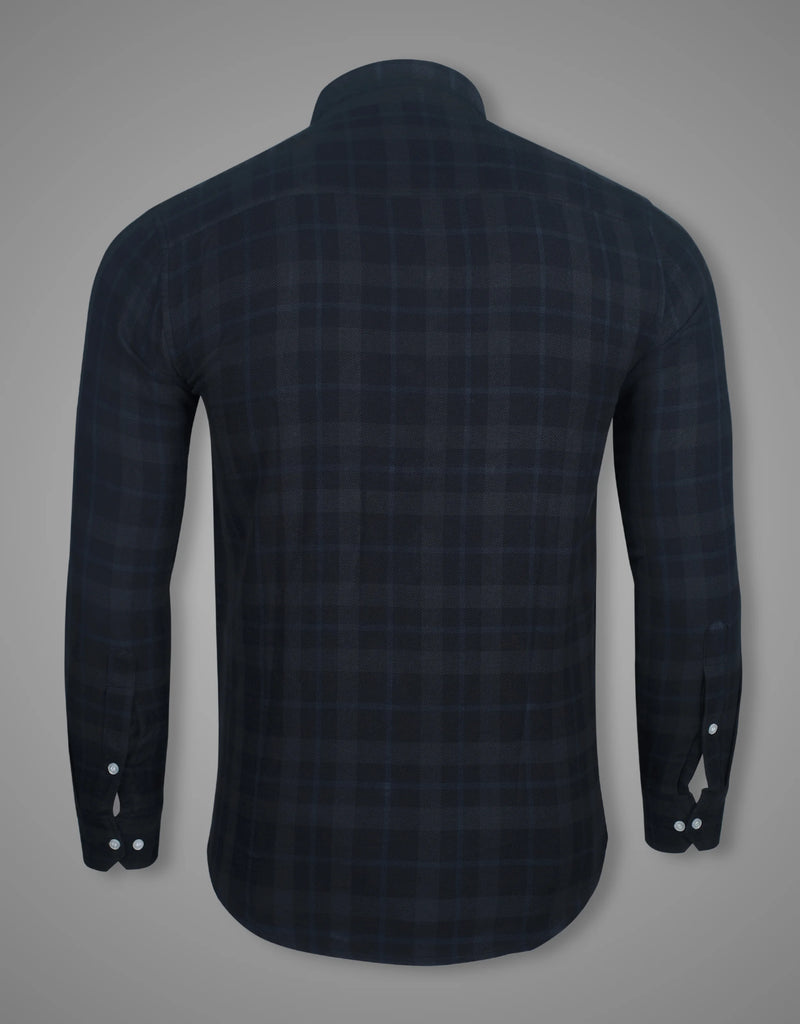 Divine Black Twill Checks Premium Formal Shirt