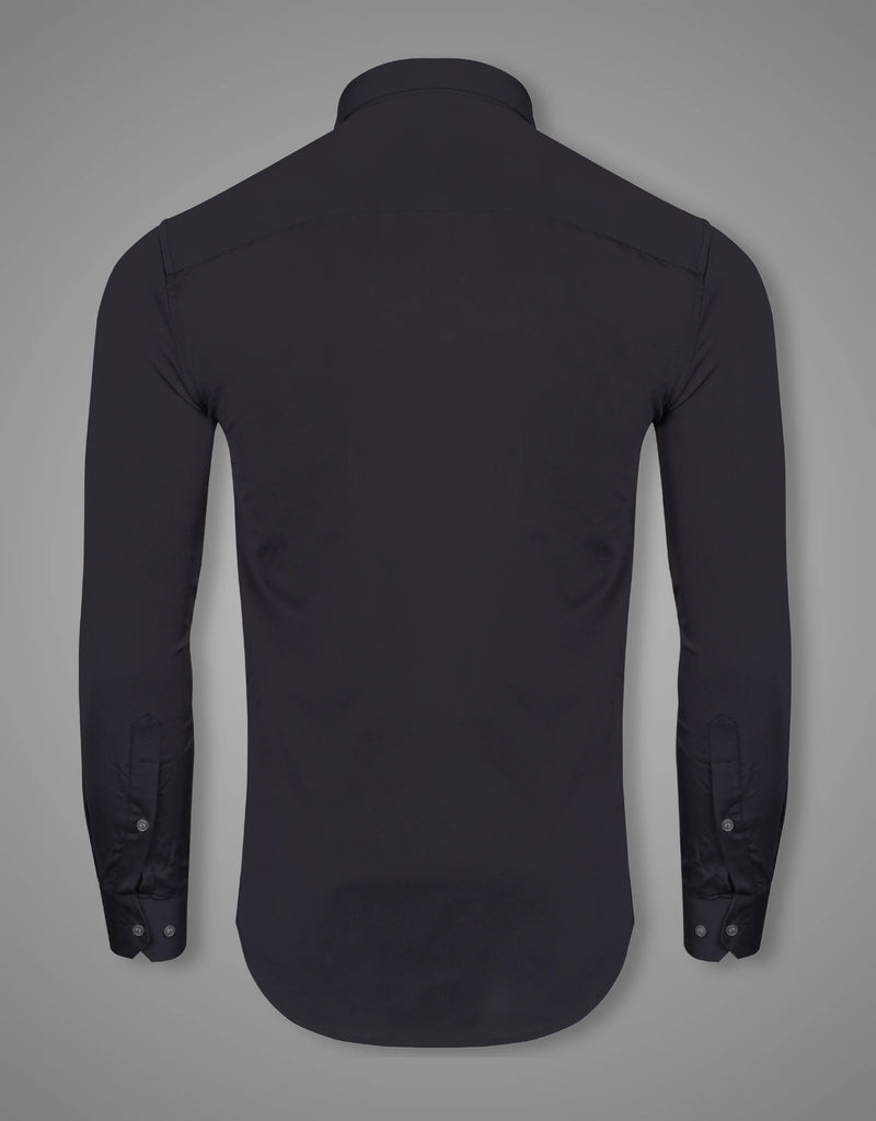 Dark Grey Water Resistance Solid Formal Premium Shirt