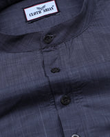 Granite Grey Space Dyed Super Soft Short Sleeve Kurta Shirt