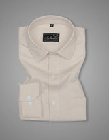 Albescent Brown Textured Premium Cotton Shirt