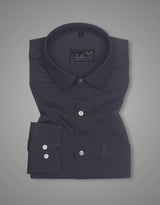 Grey Solid Water Resistance Premium Cotton Formal Shirt