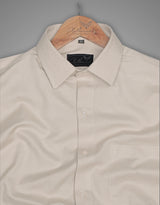 Albescent Brown Textured Premium Cotton Shirt