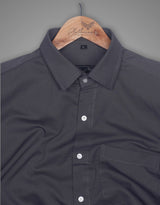 Grey Solid Water Resistance Premium Cotton Formal Shirt