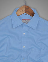 Sky Blue Double Cloth Premium Cotton Formal Shirt