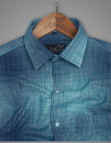 Moroccan Blue Space Dyed Premium Cotton Shirt