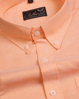 Nova Orange Solid Button Down Premium Cotton Formal Shirt