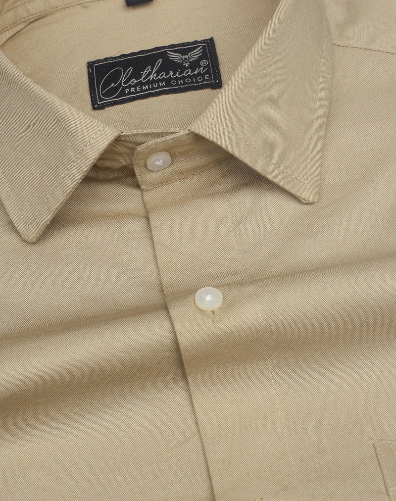 Khakhi Colored Premium Super Soft Cotton Solid Shirt