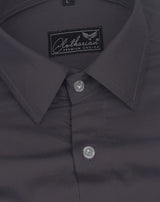 Grey Solid Water Resistance Premium Cotton Formal Shirt