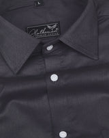 Dark Grey Water Resistance Solid Formal Premium Shirt