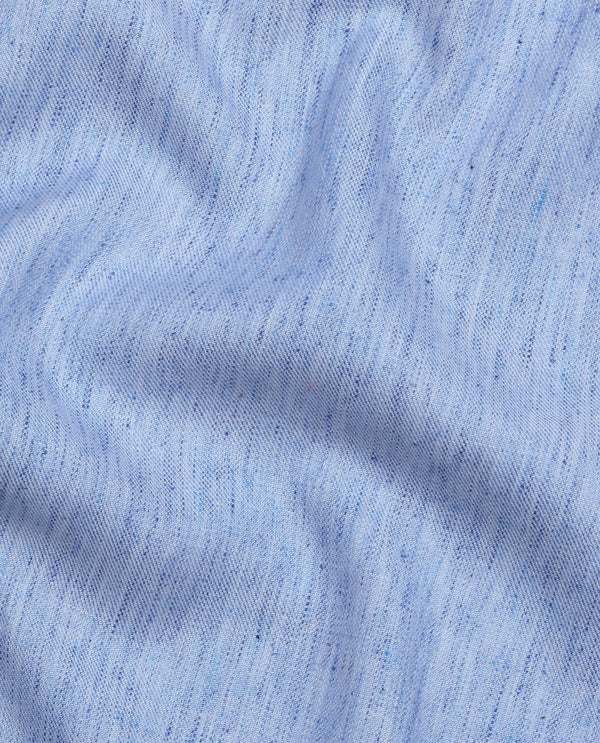 Mischka Blue Chambray Textured Premium Cotton Shirt