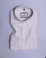 Light Beige Color With Button Down Premium Cotton Shirt