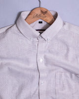 Light Beige Color With Button Down Premium Cotton Shirt