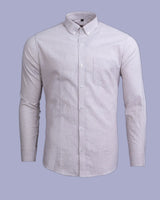 Light Beige Color With Button Down Premium Cotton Shirt